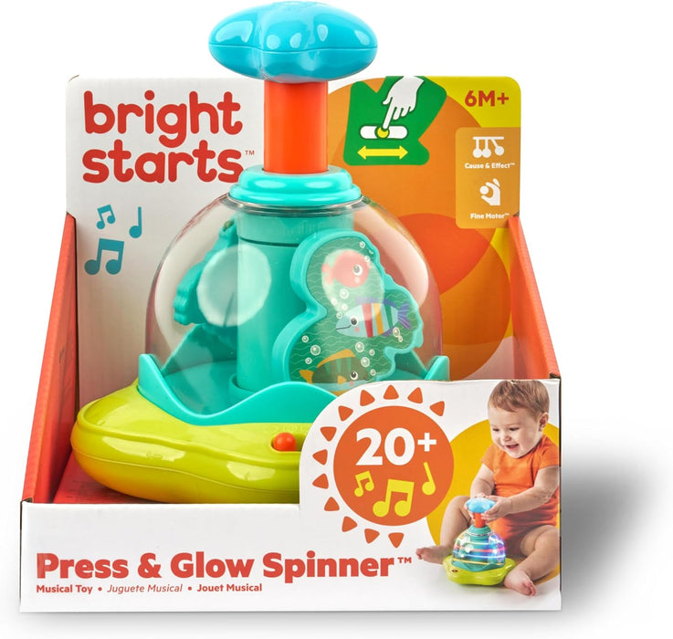 Press & Glow Spinner Cause and Effect Musical Baby Toy, Age 6 Months+