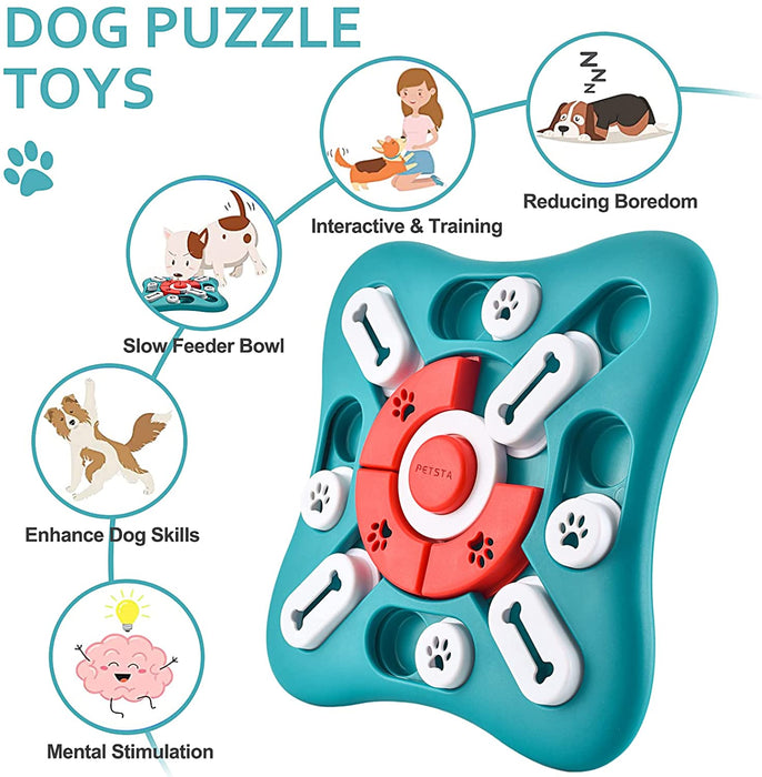 Dog Puzzle Toys, Treat Dispensing Dog Enrichment Toys for IQ Training and Brain Stimulation, Interactive Mentally Stimul