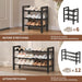 Expandable Shoe Rack, Heavy Duty Metal Shoe Organizer for Closet