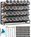 Spice Rack Organizer with 28 Spice Jars, 386 Spice Labels, Chalk Marker and Funnel Set for Cabinet, Countertop, Pantry, 