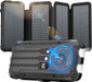 Solar Power Bank 20000 mAh Built-in 3 Cables Wireless Charger