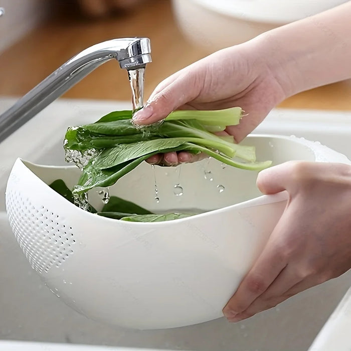 Rice and Produce Rinsing Basket — White