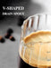 Espresso Cups 6OZ, Espresso Accessories, Expresso Shots Cup, Espresso Shot Glass with V-Shaped Mouth, Ribbed Milk Frothi