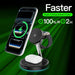 3 in 1 Mag-Safe Wireless Charger Stand for iPhone Apple Watch AirPods