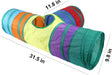 32Pcs Cat Toys Kitten Interactive Pet Toys Assortments, Foldable Rainbow Tunnel, Teaser Wand Fluffy Mouse Crinkle Balls Bell Play for Puppy Kitty (3 way)
