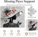 Impossible Puzzles for Adults 1000 Pieces, Floral Muse Puzzle Elegant Lady,Beauty Flower Woman Puzzle Black and White Pearl,Hard Challenge Jigsaw Puzzles Aesthetic