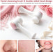 Skincare Tools Set with Face Cleansing Brush, Ice Face Roller & Gua Sha Set