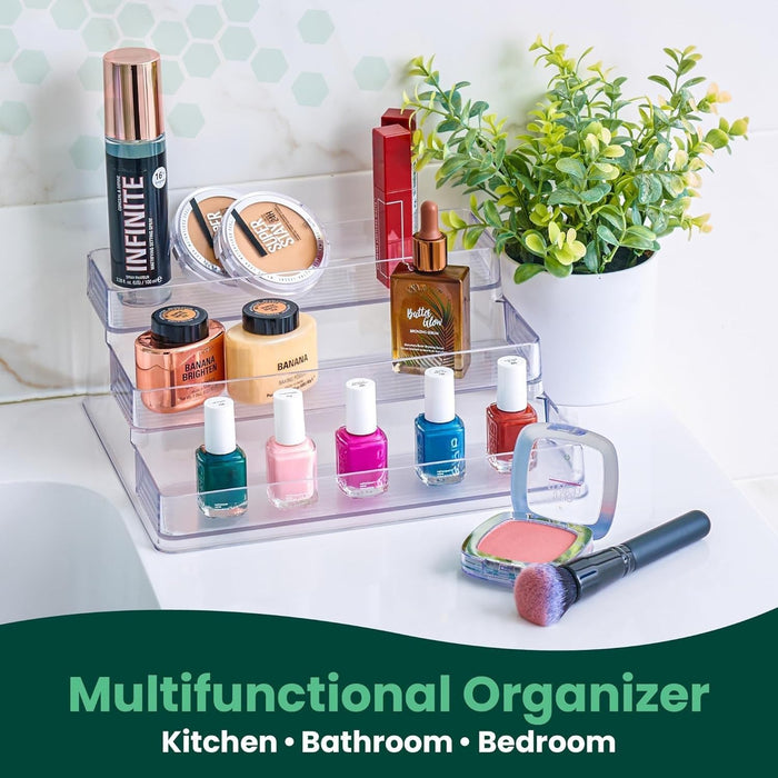 Clear Acrylic 3-Tier Spice Rack, Cabinet Pantry Organizer