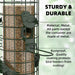 Squirrel Proof Bird Feeder,Metal Mesh Bird Feeders for Outdoors Hanging,Gravity Protection Squirrel Proof Wild Bird Feed