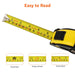 Self-Locking Tape Measure with Belt Clip, 16-Feet (5-Meters), Inch/Metric Scale, MID Accuracy, Black, Yellow