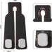 Suede Car Headrest Hooks Universal Heavy Duty Back Seat Hanger(Black)