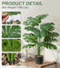 Fake Plants Monstera Plant, 28" Artificial Potted Plants Indoor with Black Gold Pot for Home Decor, Faux Plants Greenery