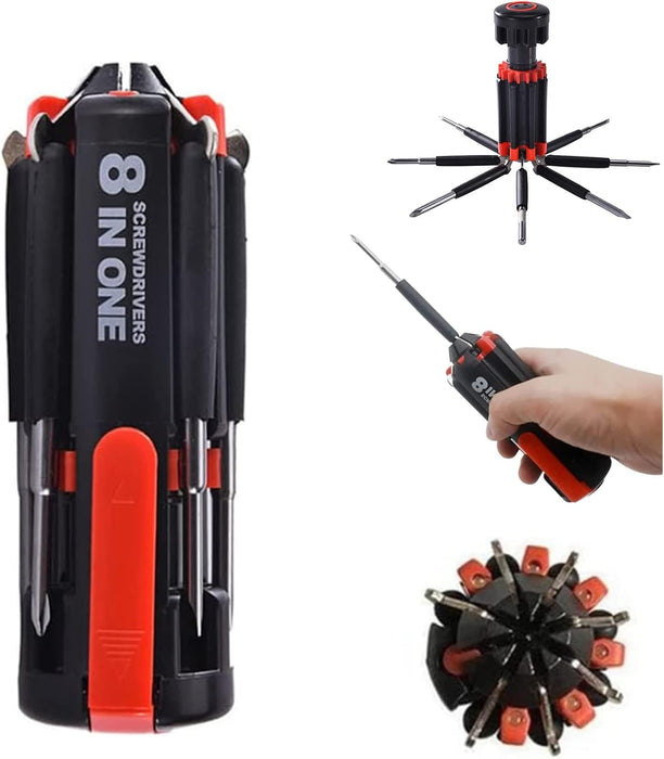 Eight-in-One Lighted Screwdriver Set