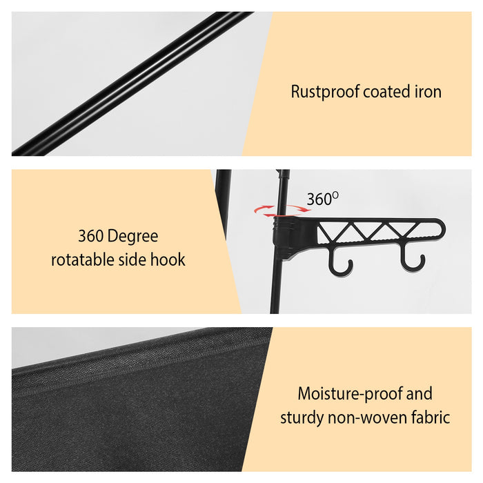 Freestanding Metal Garment and Shoe Rack