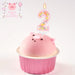 Pastel Macaron Number 2 Candle, 2nd Birthday Decorations for Girl