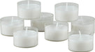 96 Count White Unscented Smokeless Long Burning Clear Cup Tea Light Candles with 6 to 7 Hour Burn Time