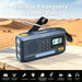 Emergency Weather Radio NOAA Alert Hand Crank Solar 2000mAh Phone Charger