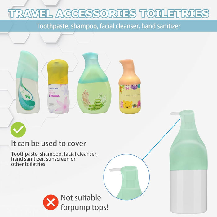 Silicone Bottle Covers Travel Essentials for Women Men, Beach Vacation Essentials, Travel Size Toiletries Accessories, C