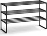 Shoe Rack, 3-Tier Shoe Organizer, Metal Storage Shelf