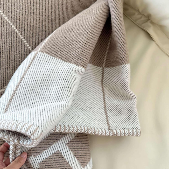 h Blanket Soft Throw Blanket Faux Fleece Wool Plaid Warm Shawl Thick Knitted Plush Cozy Comfy for Women Throw Blanket for Sofa Couch Bed Queen King Size 55x66 in (Khaki)