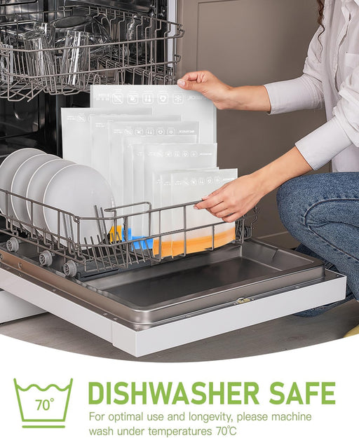 20Pack Reusable Bags Dishwasher Safe, Leakproof Reusable Freezer Bags, BPA Free Healthy Food Storage Contaizers Sandwich