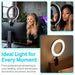 6" Ring Light with Desk Tripod Stand and Clip