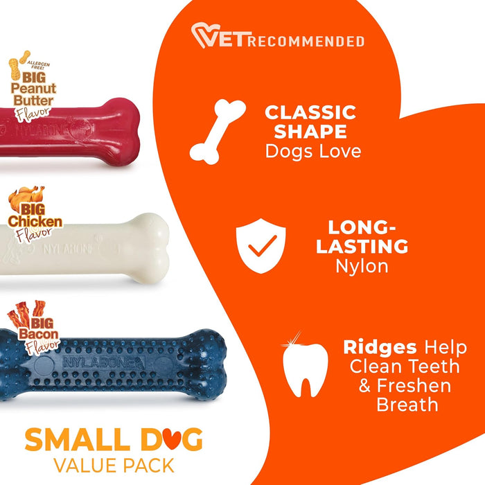 Power Chew Original Bone Dog Chew Toys, Small, 3 Count