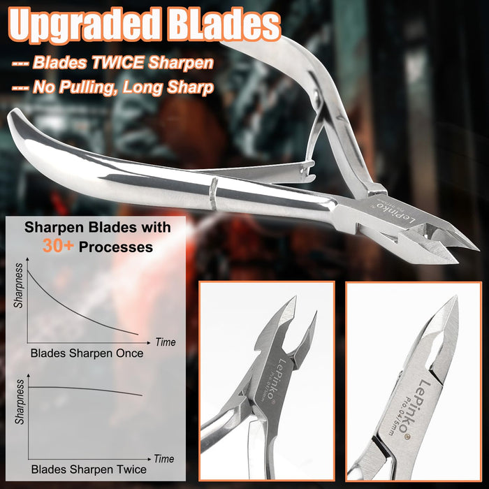 4 Packs Upgraded Cuticle Trimmer kit, 5mm Jaw