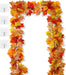 2Pcs 13FT Artificial Fall Leaves Garland for Thanksgiving Decor