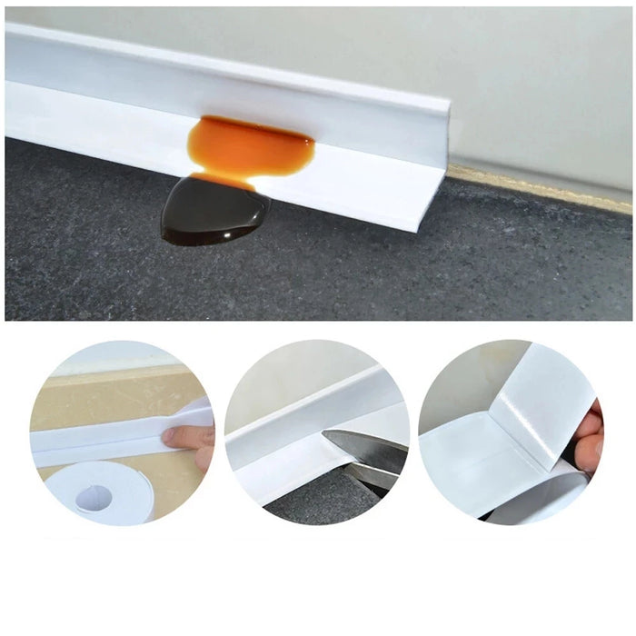 Self-Adhesive Sink Edge Sealing Tape — White, 1 m × 2 cm