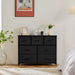 7 Drawer Fabric Dresser for Bedroom Storage with Bins, Black