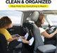 Back Seat Cover For Kids + 3 Pocket Storage Organizer, 2 Pack X-Large Waterproof Kick Mats Backseat Protector, Car Seat Back Protectors For Vehicles To Protect From Dirt, Mud & Scratches