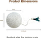 4 in Sisal Cat Ball with Feather, Interactive Hunting Chew Toy for Kittens