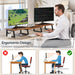 Dual Monitor Stand Riser, Computer Monitor Stand for PC,Rustic Brown