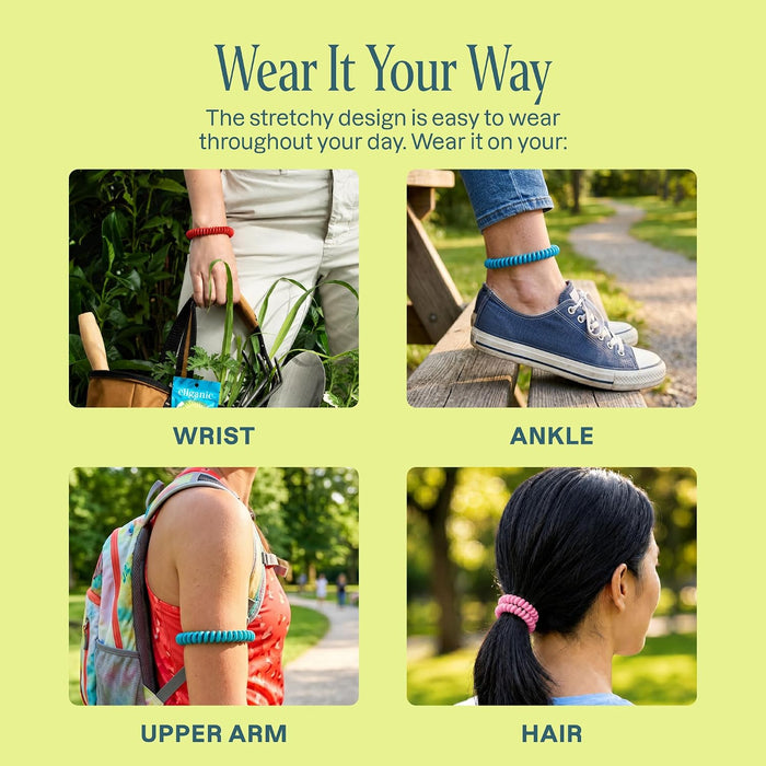 Mosquito Repellent Bracelets for Kids & Adults, Natural, 10 Pack
