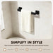 5-Pieces Matte Black Bathroom Accessories Set, 16 Inch Bath Towel Bar Set