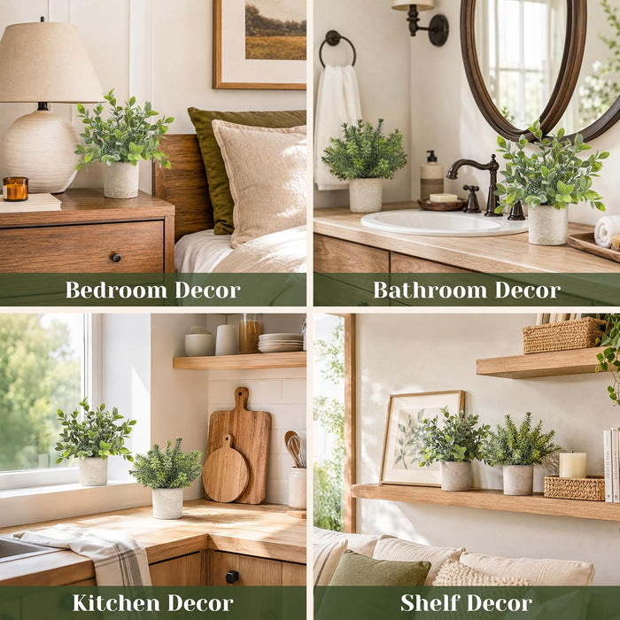 3 Pack Fake Plants Artificial Plants for Office Bathroom Decor