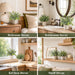 3 Pack Fake Plants Artificial Plants for Office Bathroom Decor
