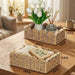 2 Set Scalloped Wicker Storage Baskets for Shelves,For Home Decor, Toilet