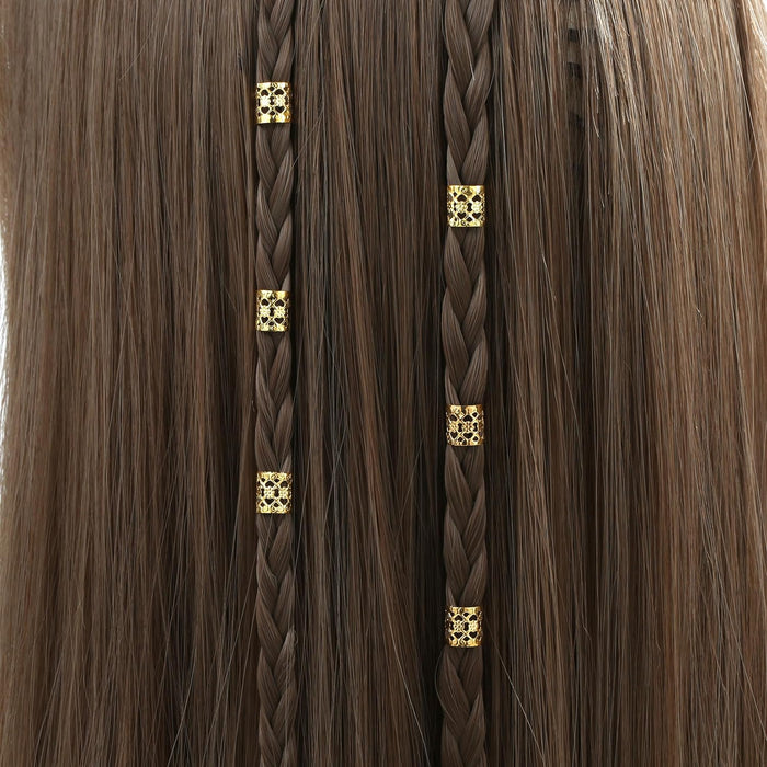220 Pcs Gold Hair Jewelry for Braids, 12 Styles Gold and Silver Hair Accessories Cuff for Braids and Dreadlocks, Adjustable Metal Rings Cuffs Clips for Dreadlock Accessory Jewelry Decorations
