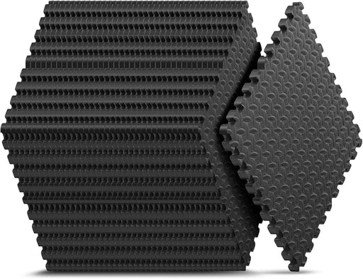 12 Pack 48 sqft Home Gym Mat, Puzzle Exercise Mat, EVA Interlocking Foam Floor Tiles for Home Workout Equipment and Kids
