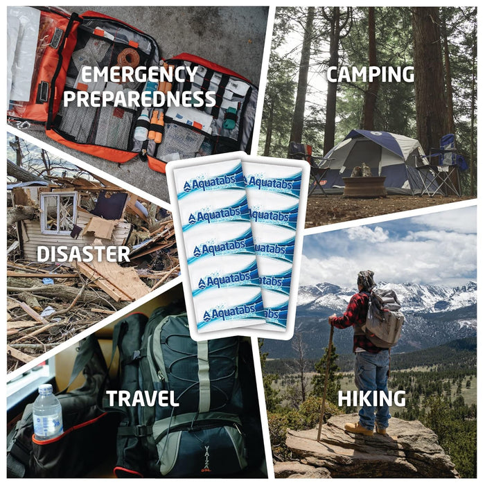 49mg Water Purification Tablets, 100 Pack, Hiking & Camping