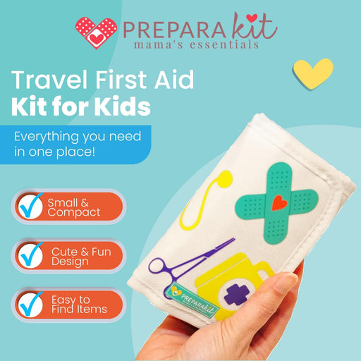 Kids First Aid Kit - 75-Piece Travel First Aid Kit for Toddlers and Babies, TSA Approved, Latex Free, Fits Diaper Bag, Backpack, Purse or Car, Designed by a Mom and Nurse (Kid Joy)