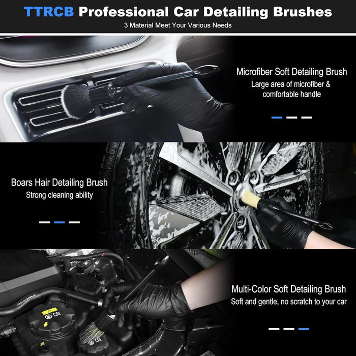 10PCS Car Detailing Cleaning Kit Interior Cleaner, Car Detailing Brushes, Car Duster, Car Cleaning Gel, Microfiber Clean