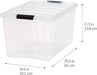 4-Pack 72 Quart Storage Bins with Lids, Clear