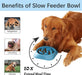 2-Pack Slow Feeder Dog Bowls, 2 Cups, Dog Puzzle Feeder Bowl