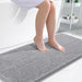 Bathroom Rugs 30X20, Extra Soft Absorbent Chenille Bath Rugs, Rubber Backing Quick Dry, Machine Washable Bath Mats for Bathroom Floor, Tub and Shower, Home Decor Accessories, Grey