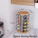 Revolving Spice Rack Set with 20 Spice Jars, Kitchen Spice Tower Organizer for Countertop or Cabinet -- Carousel Storage
