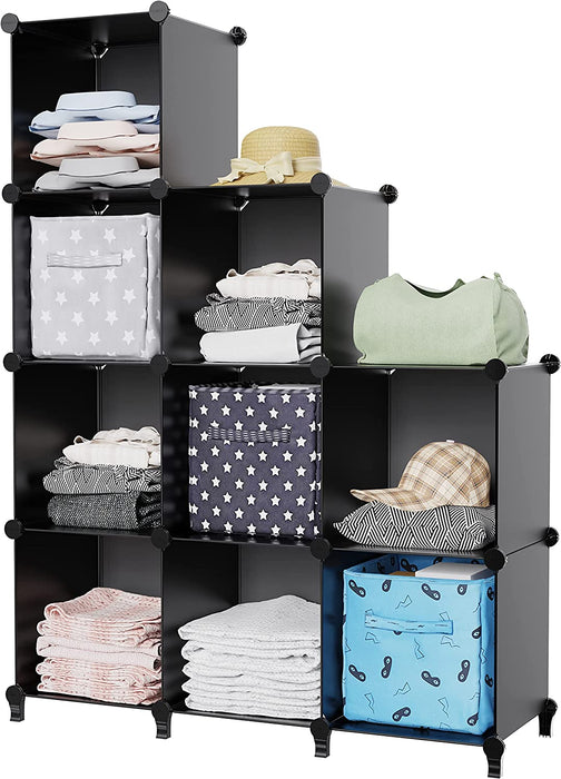 Closet Organizers and Storage, 9 Cube Storage Organizer, Black