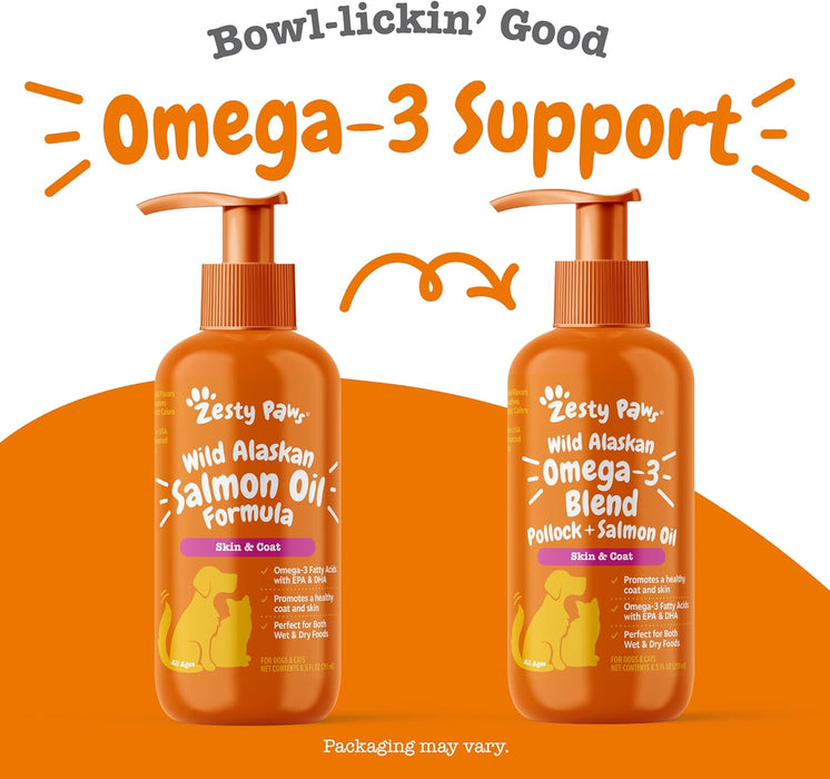 Salmon Oil for Dogs & Cats - Omega 3 for Dogs 8.5oz